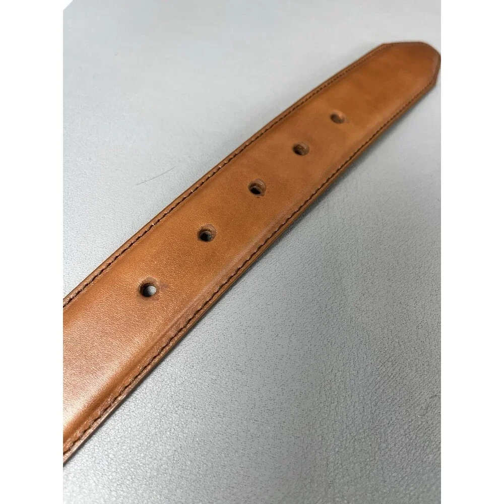 NWT ALLEN EDMONDS WIDE BASIC LEATHER BELT 39590 Mens Size 40 Color WALNUT USA